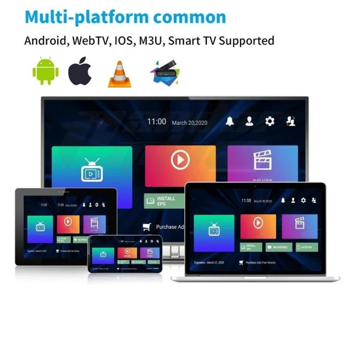 IPTV For Android/Ios Devices Smart TV M3u Xtream List